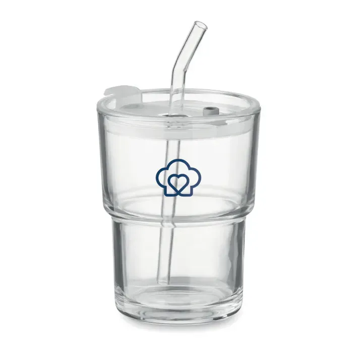 Glass tumbler with straw 400ml - MO2502 (MOCN#22)